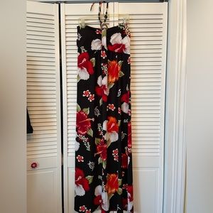 New Steven Wear Designed By Hawaii XXL Tropical Floral Strapless Maxi Dress